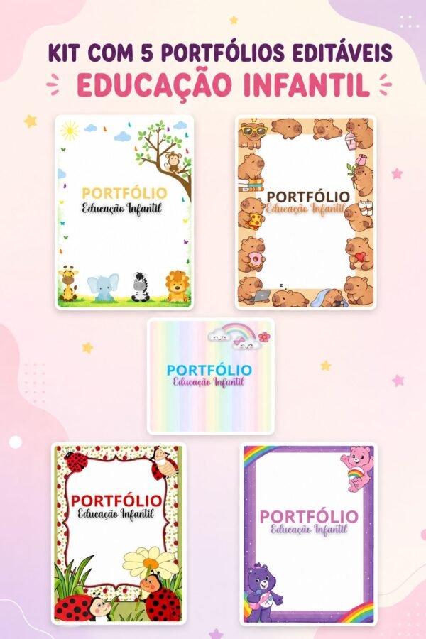 KIT 03 | 5 Portfólios Prontos e Editáveis