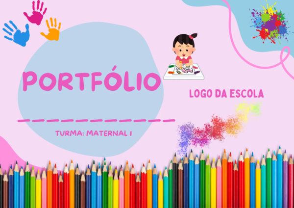 Portfólio Lápis de cor Horizontal